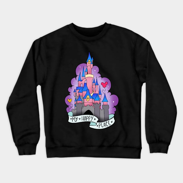 My Happy Place Crewneck Sweatshirt by Jurassic Ink